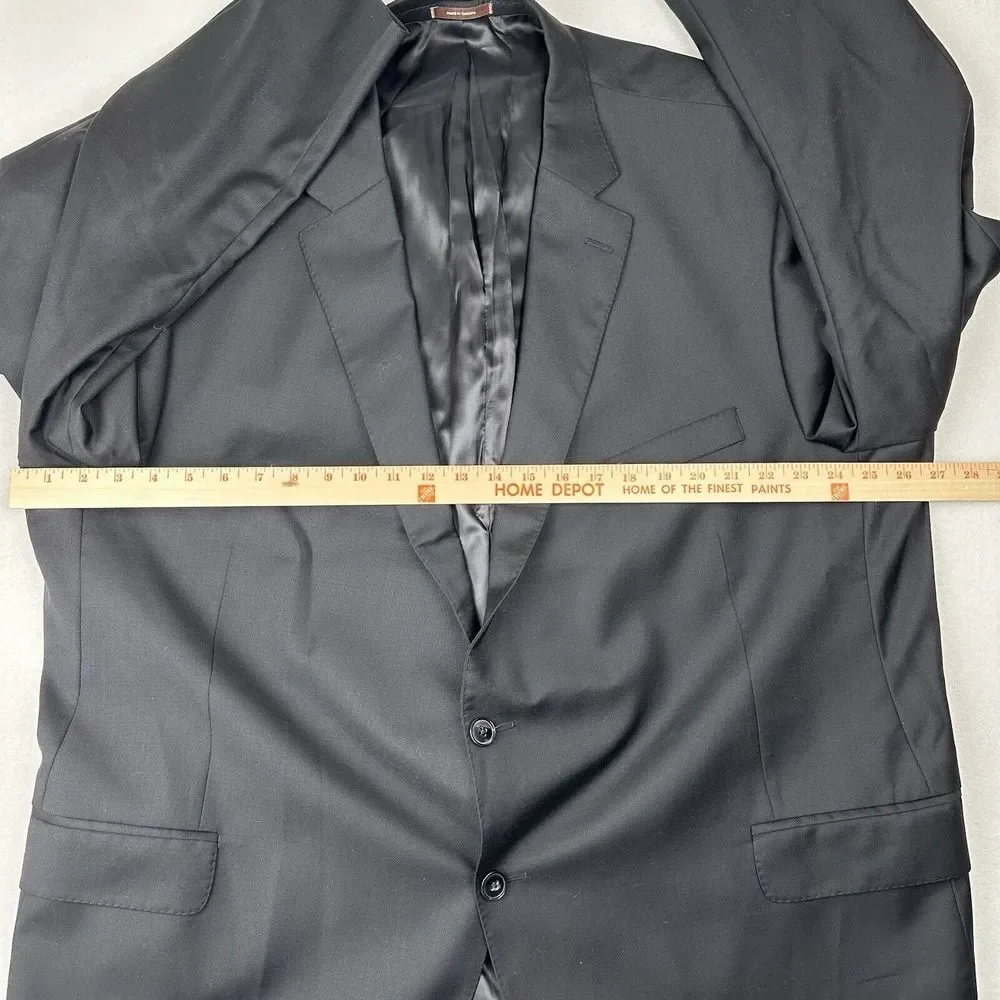 NWT Peter Millar Men's Flynn Suit Jacket 54T Black Classic Fit Solid Wool Blazer